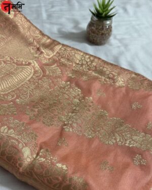 Peach Color Banarasi Silk