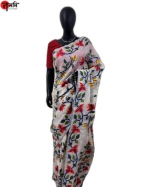 Floral Design Cotton Jamdani Saree