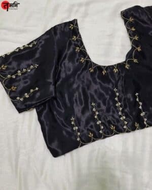 Designer Black Hand Aari Work Blouse