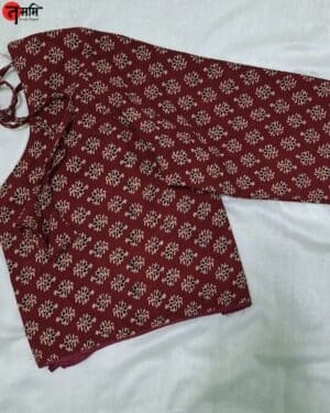 Ajrakh cotton long sleeves blouse