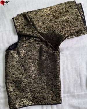 Banarsi Brocade Blouse - Shades Of Black - Grey
