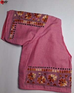 Hand Kantha Work Blouse - Shades of Pink