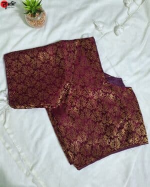 Banarsi Brocade Blouse Shades of Red (Maroon)
