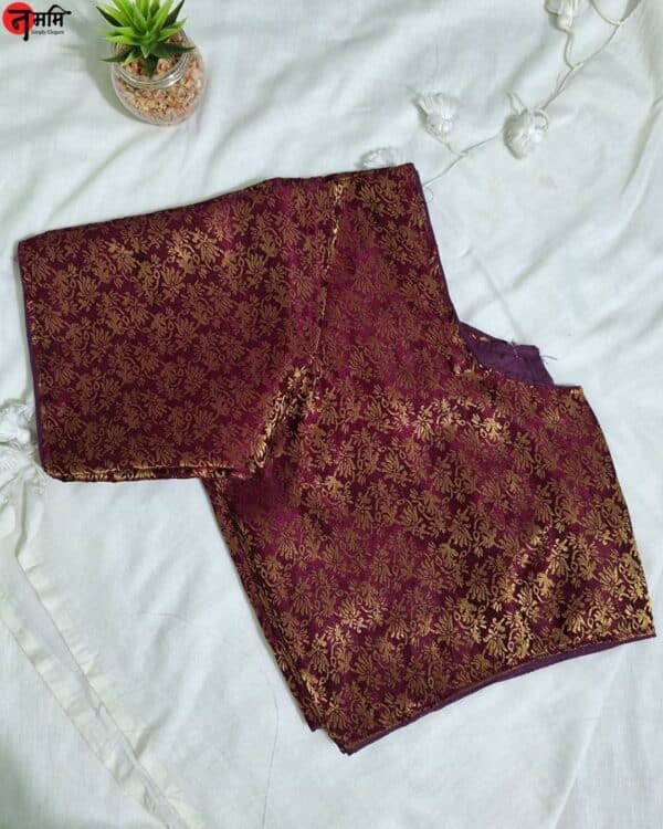 Banarsi Brocade Blouse Shades of Red (Maroon)