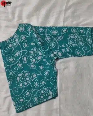 Handblock print cotton blouse