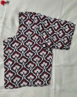 Handblock print cotton blouse