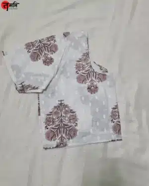 Handblock print cotton blouse - upto size 46