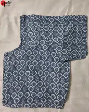 Handblock print cotton blouse