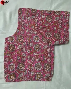 Handblock print cotton blouse