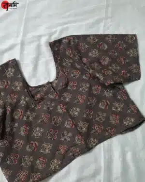 Handblock print cotton blouse